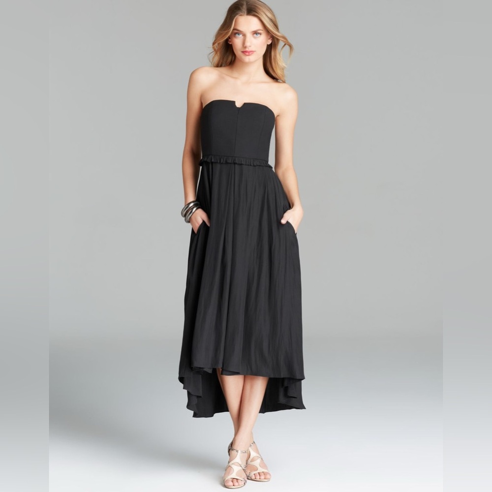 Elizabeth & James Jill Dress Black Strapless XL NWT! $600